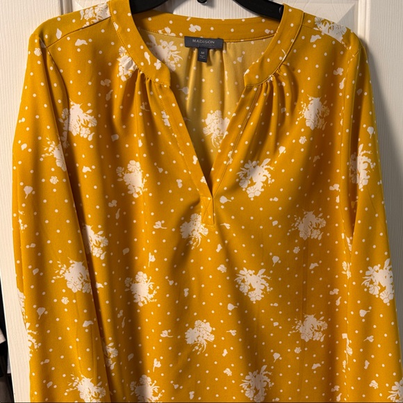 Madison Tops - Madison Yellow Floral Blouse